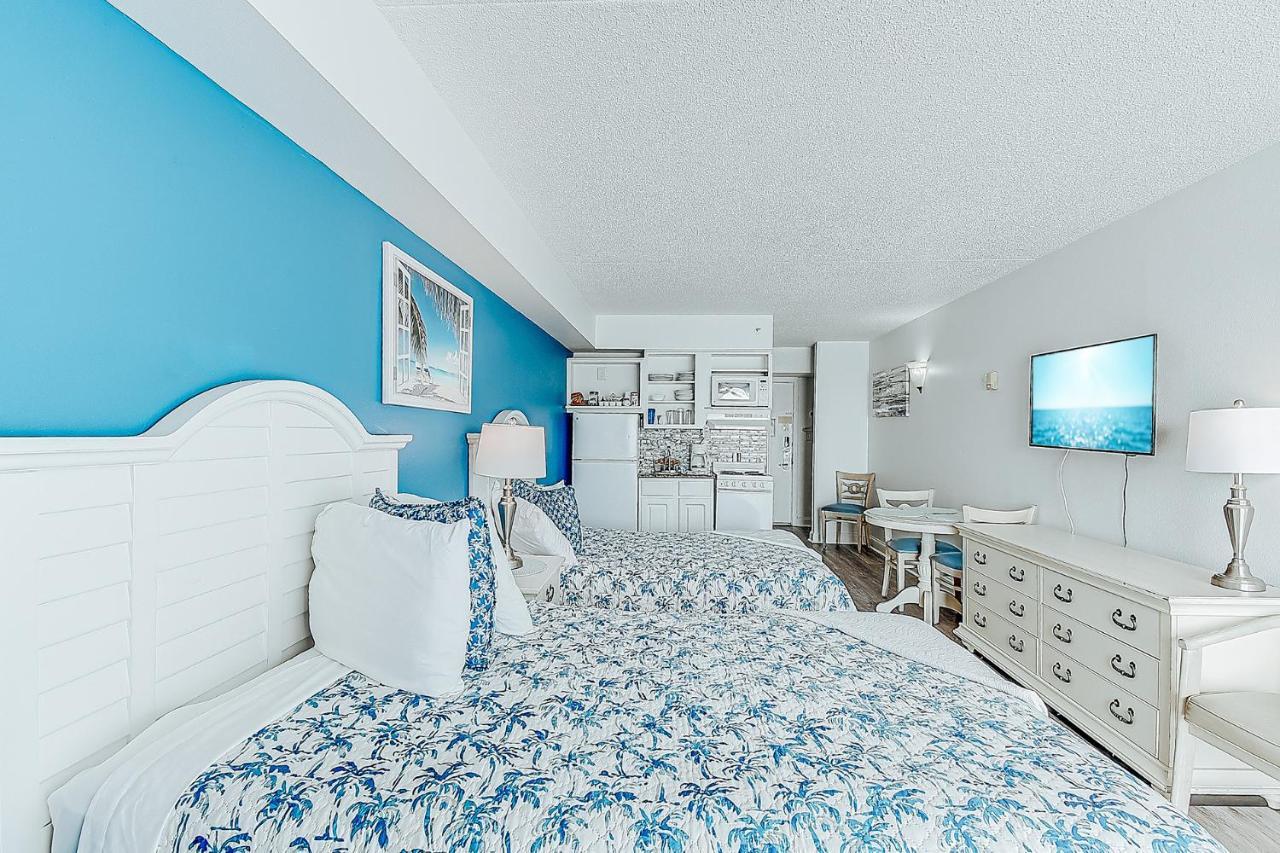 Ocean Front Comfy Condo W/Kitchen, Sleeps 4, Snowbird Paradise شاطئ ميرتل المظهر الخارجي الصورة